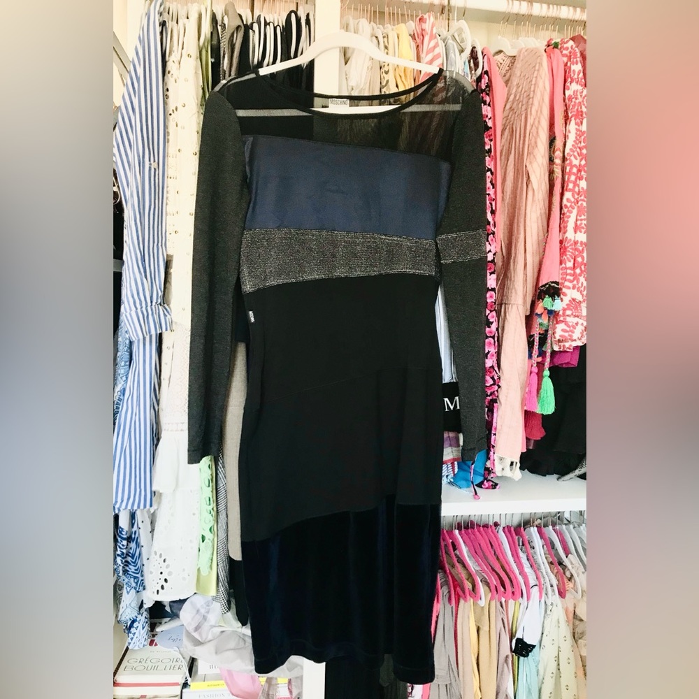 Moschino Jeans Mix Media Midi Dress